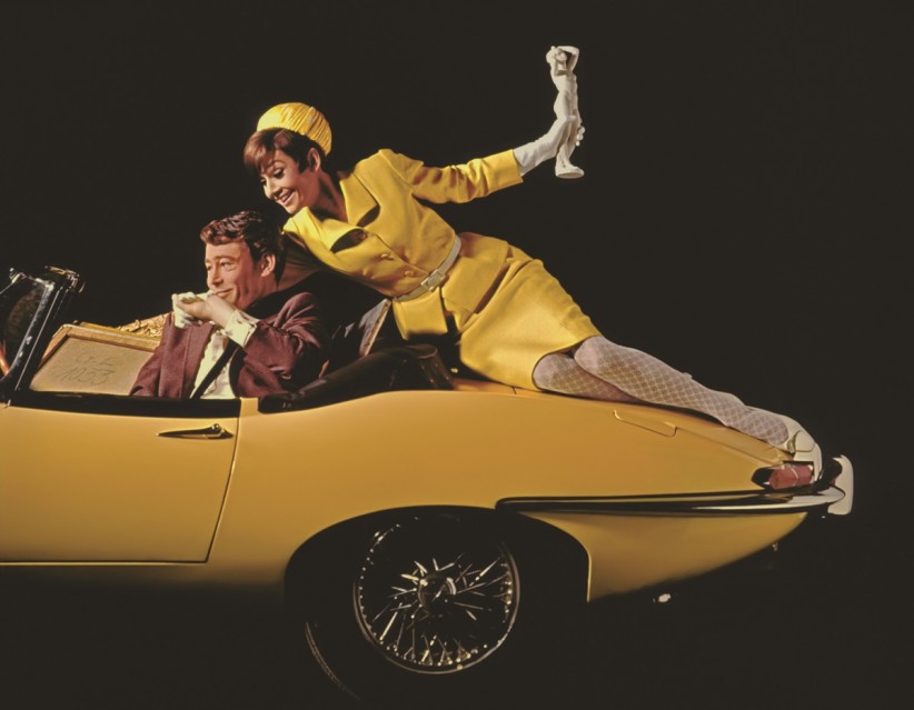 Audrey Hepburn and Peter O'Toole, on yellow car, 1966 - Douglas KIRKLAND