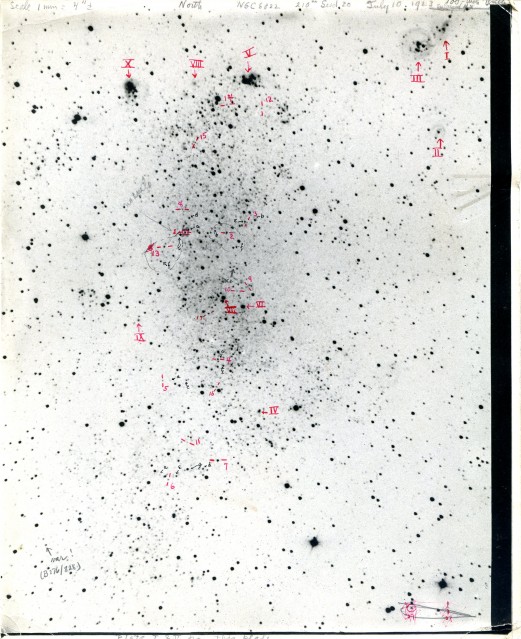 Galaxie de Barnard, avec écriture manuscrite de Hubble, 1923 - Deep Space