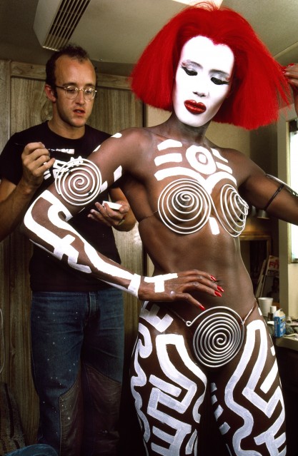 Keith Haring and Grace Jones, 1986 - Douglas KIRKLAND