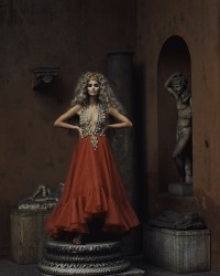Samantha Jones in Red Dress, Rome, 1969