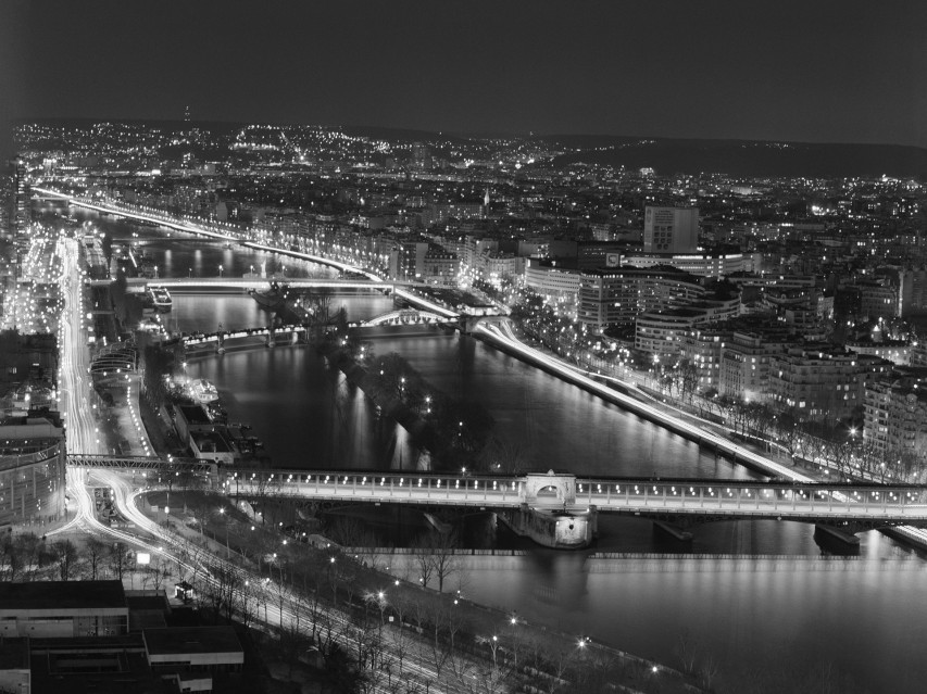 Pont Bir-Hakeim - Aerial view - Paris by night - Gary ZUERCHER