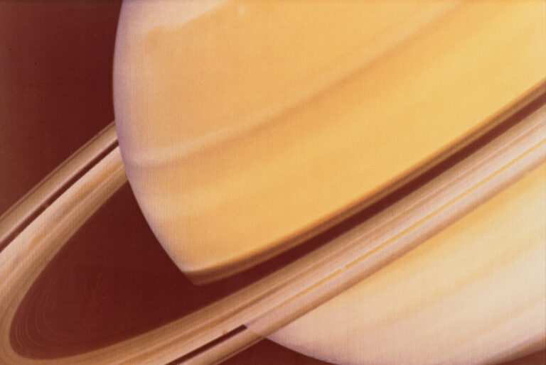 Voyager 2 series a saturn's rings. chromogenic print, 41x61½ inches 104.1x156.2 cm 1982